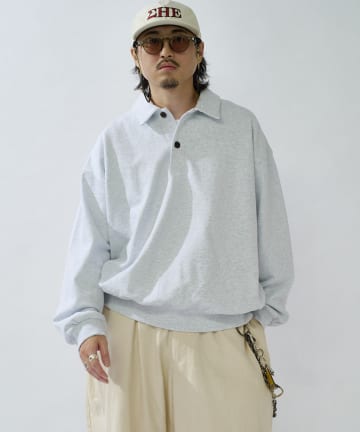 Lui's(ルイス) 【WEB限定】オーバーサイズワイドスウェットポロ