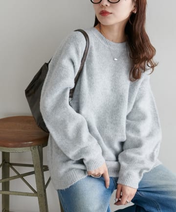 DISCOAT(ディスコート) 【ゆるっと抜け感/体型カバー/WEB限定】起毛オーバーニット