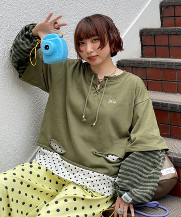 CIAOPANIC(チャオパニック) 【ひなの(＠hi7noo0)企画】【HELLO.SANFRANCISCO/ハローサンフランシスコ】ひとくせレイヤードスウェット