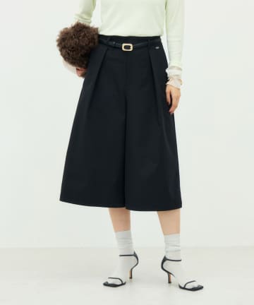 NOLLEY'S(ノーリーズ) ウォッシャブルタックギャバキュロット