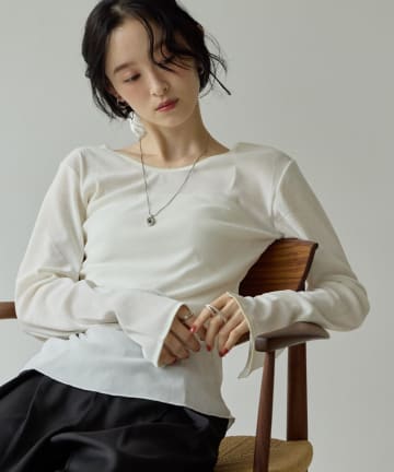 DISCOAT(ディスコート) 【Noka】前後2WAYフロッキーメッシュプルオーバー
