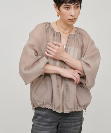 LARUTA(ラルータ) シアーボイルギャザーブルゾン