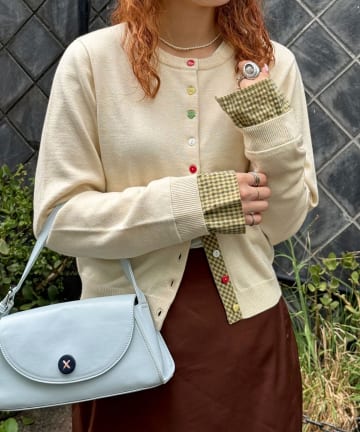 CIAOPANIC(チャオパニック) カラフルボタンモチモチニットカーディガン