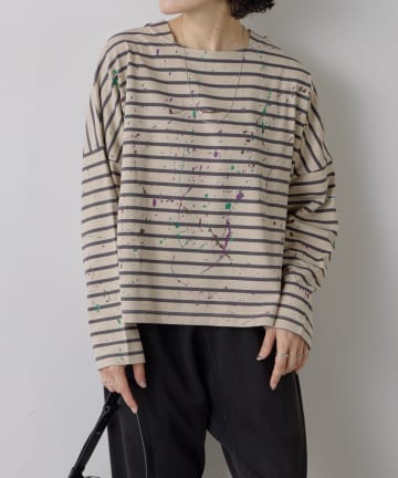 ear PAPILLONNER(イア パピヨネ) ペイントロングTシャツ/ロンT【MONT KEMMEL×SUM1 STYLE(モンケメル×スミスタイル)】
