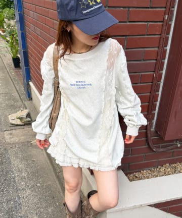 w closet(ダブルクローゼット) レースメロウスウェット