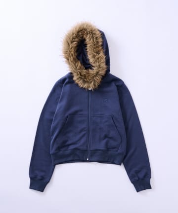CIAOPANIC TYPY(チャオパニックティピー) 【 FILA 別注 】裏毛ファーフードジップパーカー
