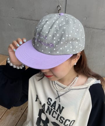 CIAOPANIC TYPY(チャオパニックティピー) 【HELLO.SANFRANCISCO】星柄プリントツートーンロゴキャップ