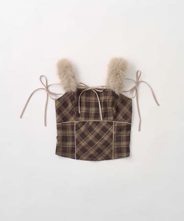 Belle Charme(ベルシャルム) Fur Strap Cami Tops
