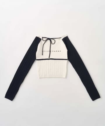 Belle Charme(ベルシャルム) Color Block Raglan Knit
