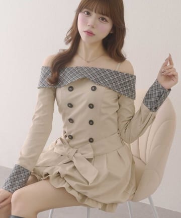 Belle Charme(ベルシャルム) 2way Trench Onepiece