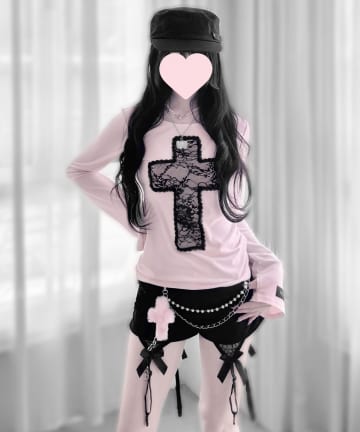 OLIVE des OLIVE(オリーブ デ オリーブ) 【インフルエンサー企画】miko cross long tee