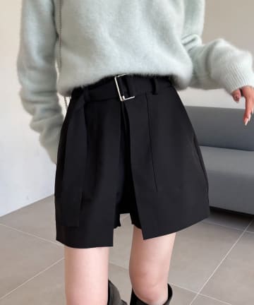 CAPRICIEUX LE'MAGE(カプリシュレマージュ) 【セットアップ対応】スカートレイヤードショートパンツ