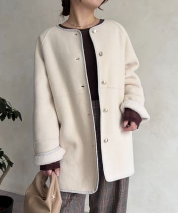 Jena　espace merveilleux(ジェナ　エスパスメルヴェイユ) リバーシブルボアジャケット