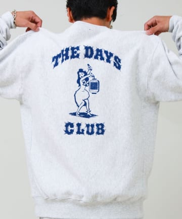 FREDY & GLOSTER(フレディ アンド グロスター) 【THE DAYS/ザ デイ】髭文字刺繍 クルーネックスウェット 裏起毛