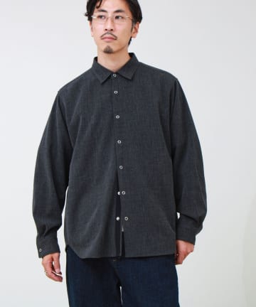 FREDY & GLOSTER(フレディ アンド グロスター) 【セットアップ対応】TRメランジ スナップボタンシャツ