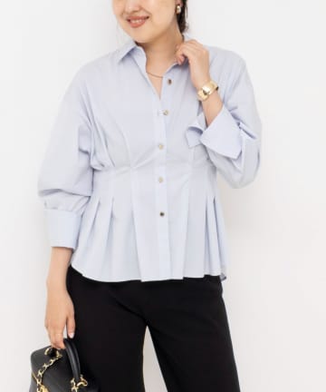 NOLLEY'S(ノーリーズ) 【一部WEB限定カラー】ウォッシャブルウエストタックストレッチシャツ
