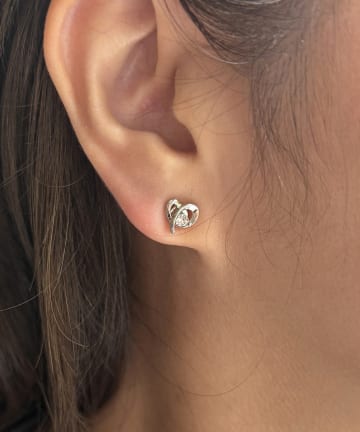 Lattice(ラティス) ハートビジューマグネットピアス