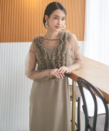 Remind me and forever(リマインドミーアンドフォーエバー) 3セット！オンもオフも【nane】チュールビスチェ+キャミワンピ+シアートップス