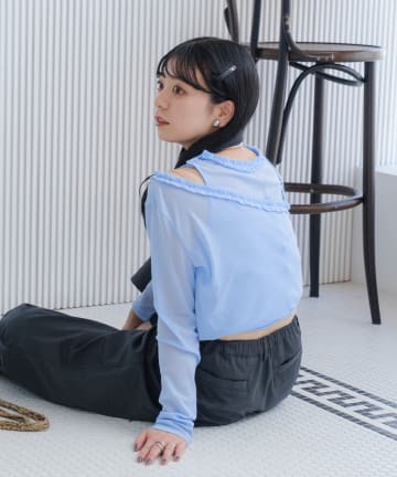 OUTLET(アウトレット) 【Kastane】アシメレイヤードシアーロンTee
