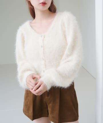 OUTLET(アウトレット) 【Kastane】シャギー2wayカーディガン