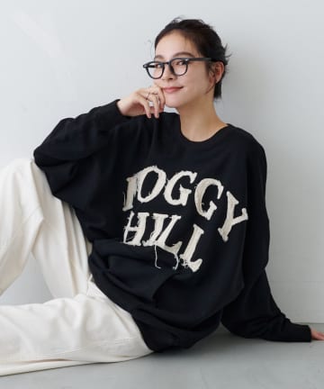 CIAOPANIC TYPY(チャオパニックティピー) 【UNISEX】オーバーサイズダメージロゴ裏毛スウェット