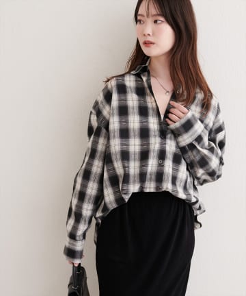 natural couture(ナチュラルクチュール) 便利なマルチWAYチェックシャツ
