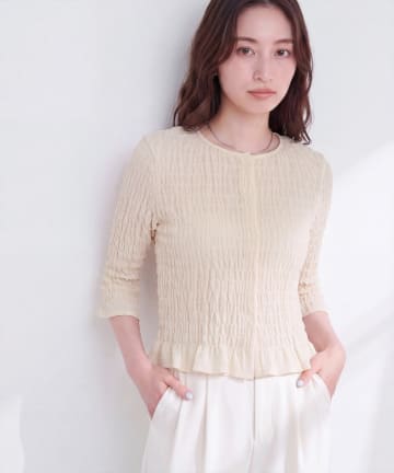 natural couture(ナチュラルクチュール) コンパクトシャーリングブラウス