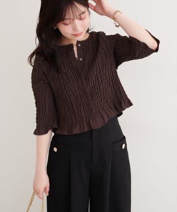 natural couture(ナチュラルクチュール) コンパクトシャーリングブラウス