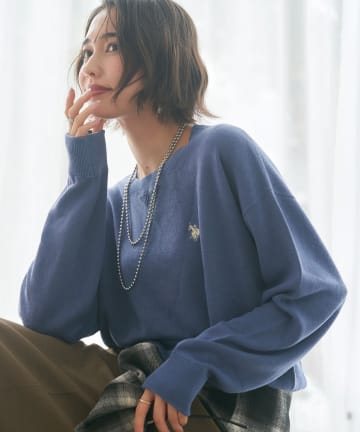 Remind me and forever(リマインドミーアンドフォーエバー) 【U.S. POLO ASSN.】スエットライクニットプルオーバー