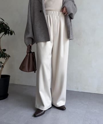 Jena　espace merveilleux(ジェナ　エスパスメルヴェイユ) ウールライクタックパンツ