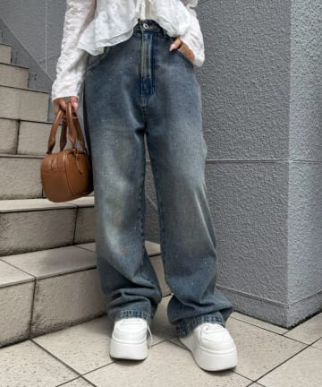 NICE CLAUP / OLIVE des OLIVE OUTLET(ナイスクラップ  / オリーブ デ オリーブ アウトレット) 【ANOTHER BRANCH】キラキラワイドデニム