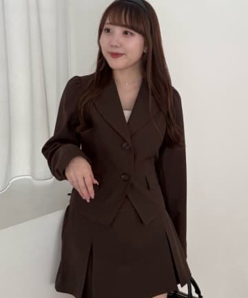 NICE CLAUP / OLIVE des OLIVE OUTLET(ナイスクラップ  / オリーブ デ オリーブ アウトレット) 【continuer】バックレースアップショートジャケット