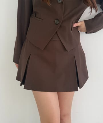 NICE CLAUP / OLIVE des OLIVE OUTLET(ナイスクラップ  / オリーブ デ オリーブ アウトレット) 【continuer】ボックスプリーツミニスカート