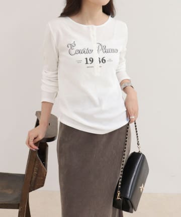FREDY & GLOSTER(フレディ アンド グロスター) ヘンリーネックグラフィックロンTシャツ