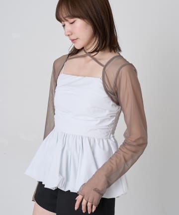 OUTLET(アウトレット) 【mline】チュールボレロ