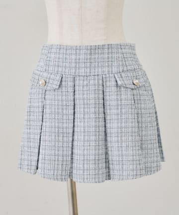 NICE CLAUP / OLIVE des OLIVE OUTLET(ナイスクラップ  / オリーブ デ オリーブ アウトレット) 【ANOTHER BRANCH】ラメツイードプリーツスカパン
