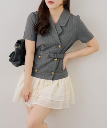 NICE CLAUP / OLIVE des OLIVE OUTLET(ナイスクラップ  / オリーブ デ オリーブ アウトレット) 【continuer】ドッキングテーラーワンピース