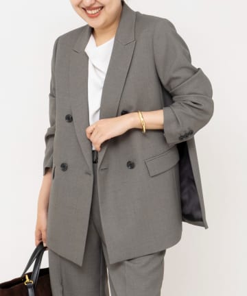 NOLLEY'S(ノーリーズ) 《セットアップ対応》ウォッシャブルドライシャークサイドスリットジャケット