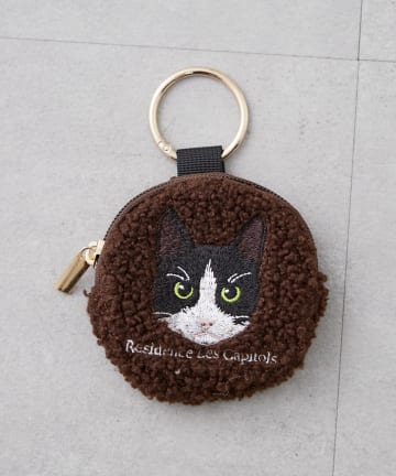 Remind me and forever(リマインドミーアンドフォーエバー) 【人気シリーズ！】アニマル刺繍ボア丸ポーチ