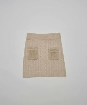 Belle Charme(ベルシャルム) Cable Knit Tight Skirt