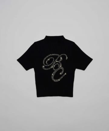 Belle Charme(ベルシャルム) BC Bijou Logo Rib Knit