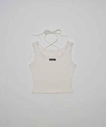 Belle Charme(ベルシャルム) Logo Label Lace Tank