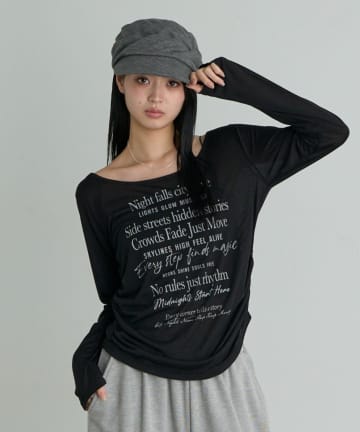 RAY CASSIN(レイカズン) ロゴシアーTシャツ / ロンT