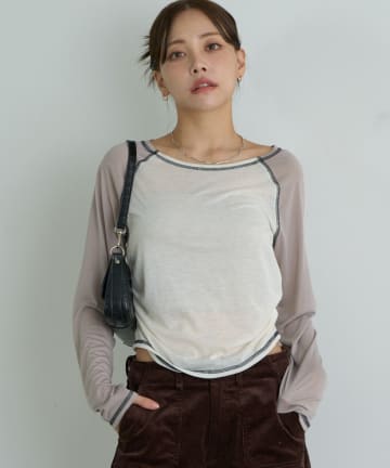 RAY CASSIN(レイカズン) シアーラグランTシャツ / ロンT