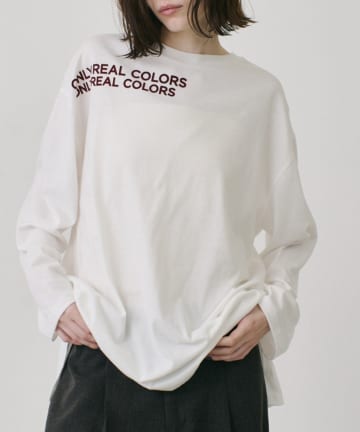 COLONY 2139(コロニー トゥーワンスリーナイン) フロッキープリント長袖Tシャツ