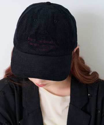 OUTLET(アウトレット) 【Kastane】刺繍コーデュロイキャップ