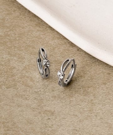 3COINS(スリーコインズ) 交差フープワンタッチピアス