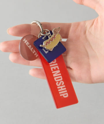 BIRTHDAY BAR(バースデイバー) Hot Dog Keychain ホットドックキーチェーン