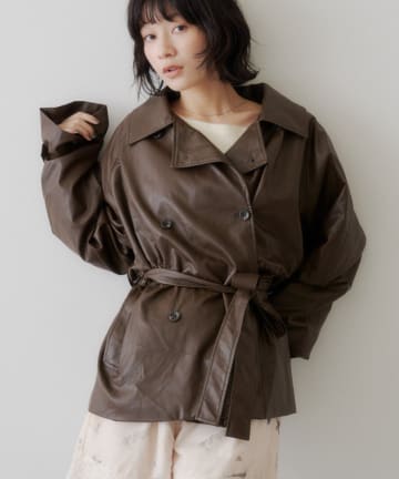 Kastane(カスタネ) 【2026AW】レザーベルテッドジャケット