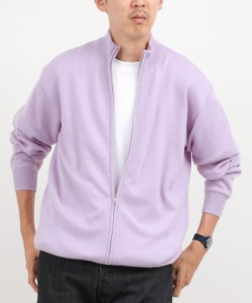NOLLEY'S(ノーリーズ) ウールカシミヤ スタンドジップニット 26AW